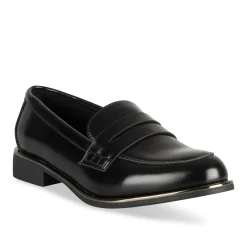 Mocassins NOIR Femme Motif Uni A Enfiler
