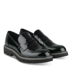 Mocassins NOIR Femme Motif Uni A Enfiler