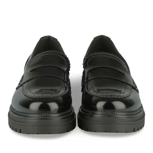 Mocassins NOIR Femme Motif Uni A Enfiler