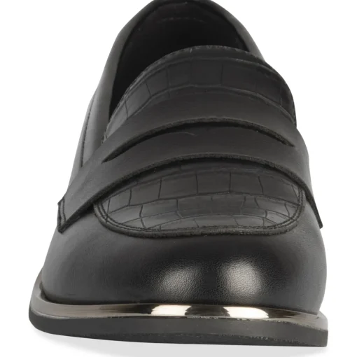 Mocassins NOIR Femme Motif Animal A Enfiler