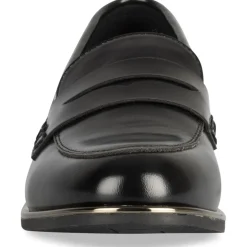 Mocassins NOIR Femme Motif Uni A Enfiler