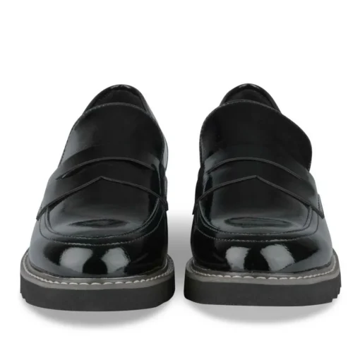 Mocassins NOIR Femme Motif Uni A Enfiler
