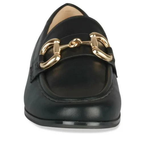 Mocassins NOIR Femme Motif Chaîne A Enfiler