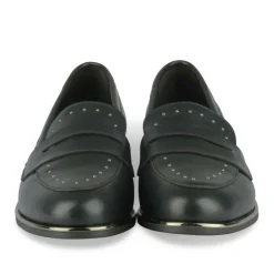 Mocassins NOIR Femme Motif Clouté A Enfiler