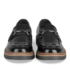 Mocassins NOIR Femme Motif Chaîne A Enfiler