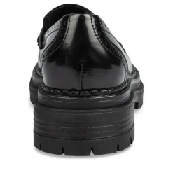 Mocassins NOIR Femme Motif Vernis A Enfiler