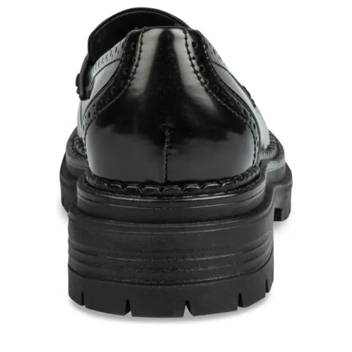 Mocassins NOIR Femme Motif Vernis A Enfiler