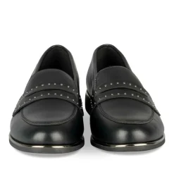Mocassins NOIR Femme Motif Clouté A Enfiler