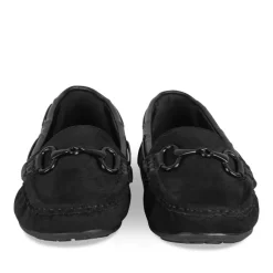 Mocassins NOIR Femme Motif Chaîne A Enfiler