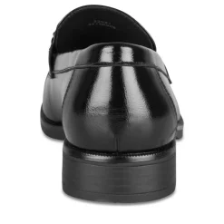 Mocassins NOIR Femme Motif Chaîne A Enfiler
