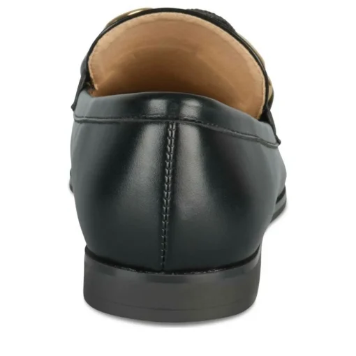 Mocassins NOIR Femme Motif Chaîne A Enfiler