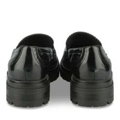 Mocassins NOIR Femme Motif Uni A Enfiler