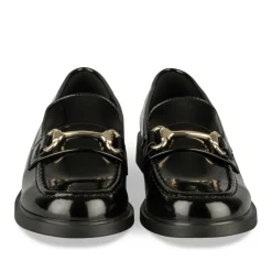 Mocassins NOIR Femme Motif Chaîne A Enfiler