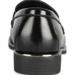 Mocassins NOIR Femme Motif Uni A Enfiler