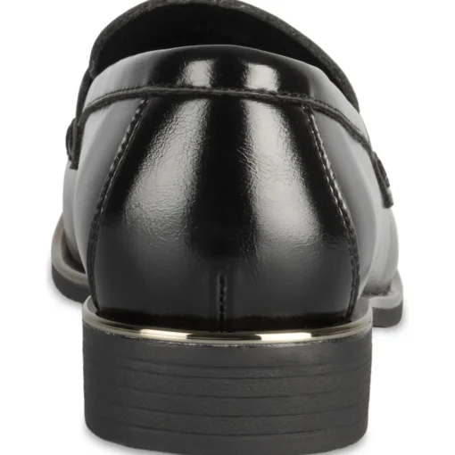 Mocassins NOIR Femme Motif Uni A Enfiler