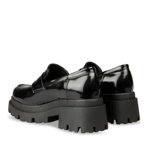 Mocassins NOIR Femme Motif Vernis A Enfiler