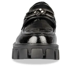 Mocassins NOIR Femme Motif Vernis A Enfiler
