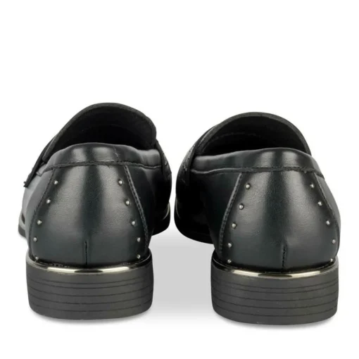 Mocassins NOIR Femme Motif Clouté A Enfiler