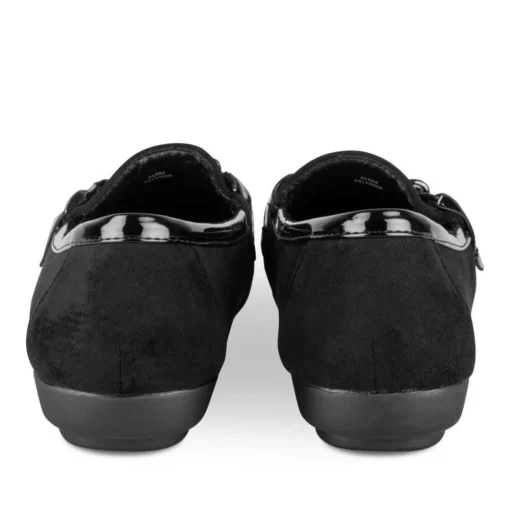 Mocassins NOIR Femme Motif Chaîne A Enfiler