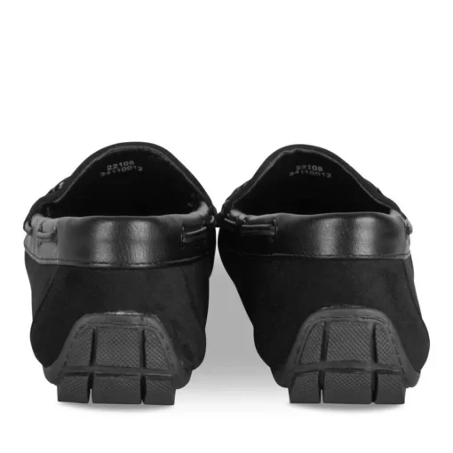 Mocassins NOIR Femme Motif Chaîne A Enfiler
