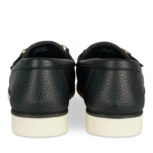 Mocassins NOIR Femme Motif Chaîne A Enfiler