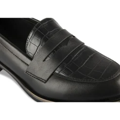 Mocassins NOIR Femme Motif Animal A Enfiler