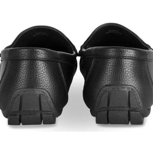 Mocassins NOIR Femme Motif Uni A Enfiler