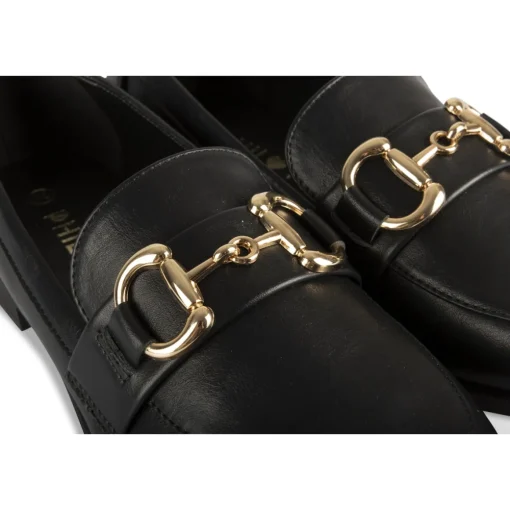 Mocassins NOIR Femme Motif Uni A Enfiler