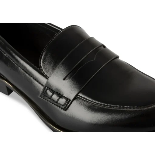 Mocassins NOIR Femme Motif Uni A Enfiler