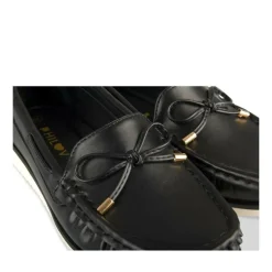 Mocassins NOIR Femme Motif Uni A Enfiler