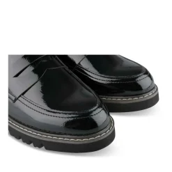 Mocassins NOIR Femme Motif Uni A Enfiler