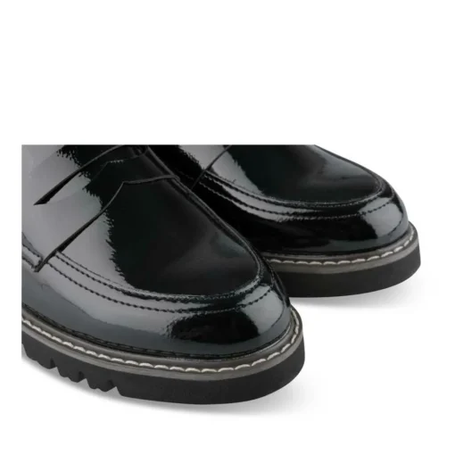 Mocassins NOIR Femme Motif Uni A Enfiler