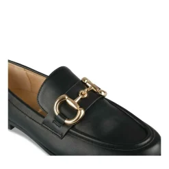Mocassins NOIR Femme Motif Chaîne A Enfiler