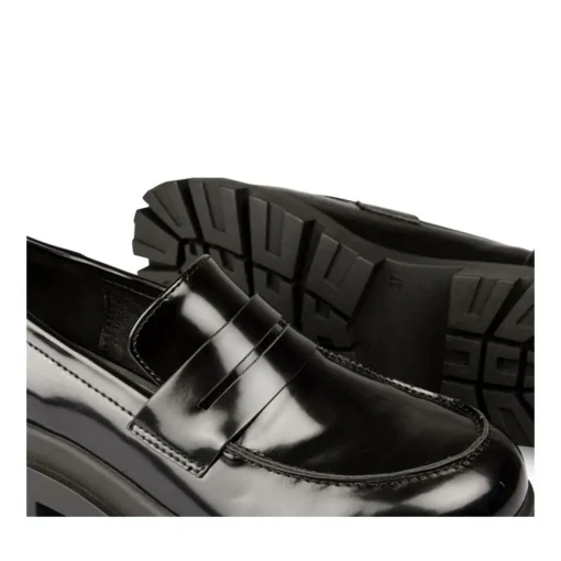 Mocassins NOIR Femme Motif Vernis A Enfiler