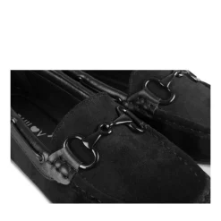 Mocassins NOIR Femme Motif Chaîne A Enfiler