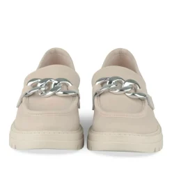 Mocassins ROSE Femme CUIR Motif Chaîne A Enfiler