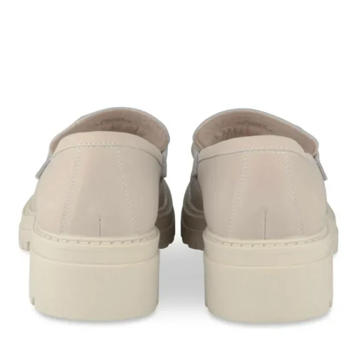 Mocassins ROSE Femme CUIR Motif Chaîne A Enfiler