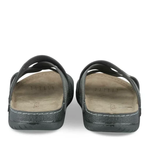 Mules Confort GRIS Homme Motif Uni A Enfiler