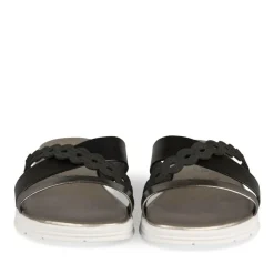 Mules Confort NOIR Femme Motif Uni A Enfiler