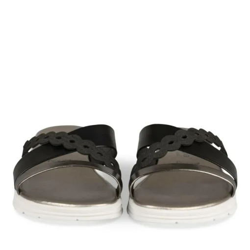 Mules Confort NOIR Femme Motif Uni A Enfiler