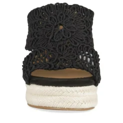 Mules Corde NOIR Femme Motif Tressé A Enfiler