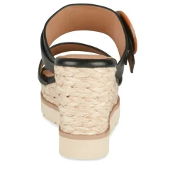 Mules Corde NOIR Femme Motif Uni A Enfiler