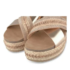 Mules Corde ROSE Femme Motif Paillettes A Enfiler
