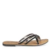 Mules Entredoigt NOIR Femme Motif Uni A Enfiler