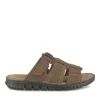 Mules MARRON Homme CUIR Motif Uni A Enfiler