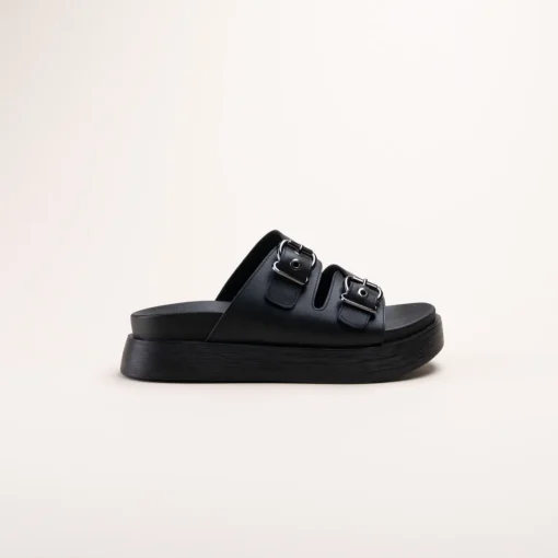 Mules NOIR Femme Motif Uni A Enfiler