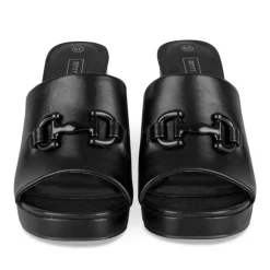 Mules NOIR Femme Motif Uni A Enfiler