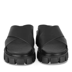 Mules NOIR Femme Motif Uni A Enfiler