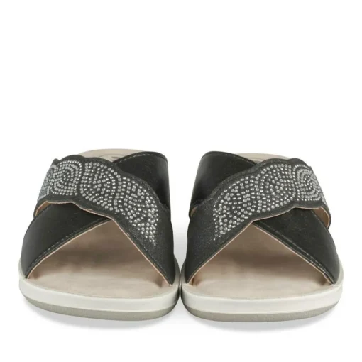Mules NOIR Femme Motif Uni A Enfiler