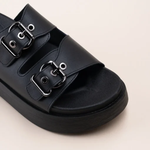 Mules NOIR Femme Motif Uni A Enfiler